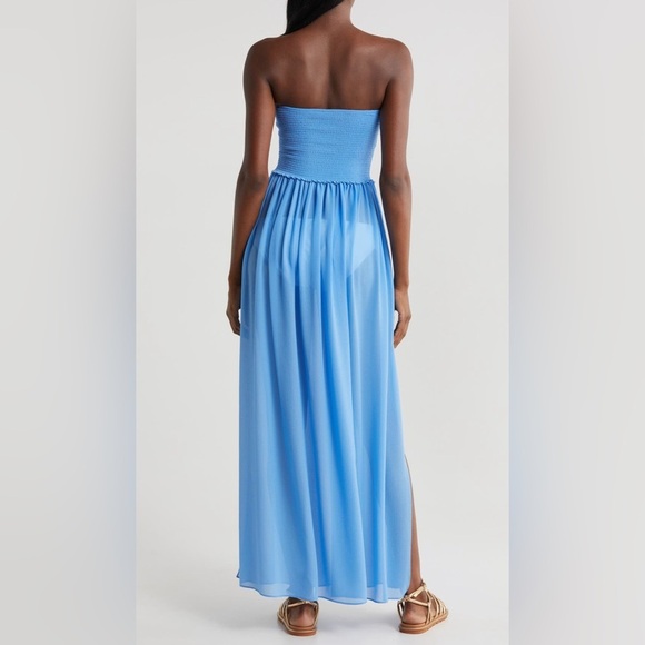 NWT RAMY BROOK Calista Maxi Dress serine blue  Size L - Picture 2 of 4